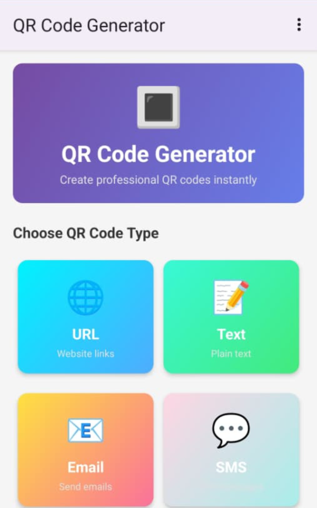 Générateur de Code QR - Application Android