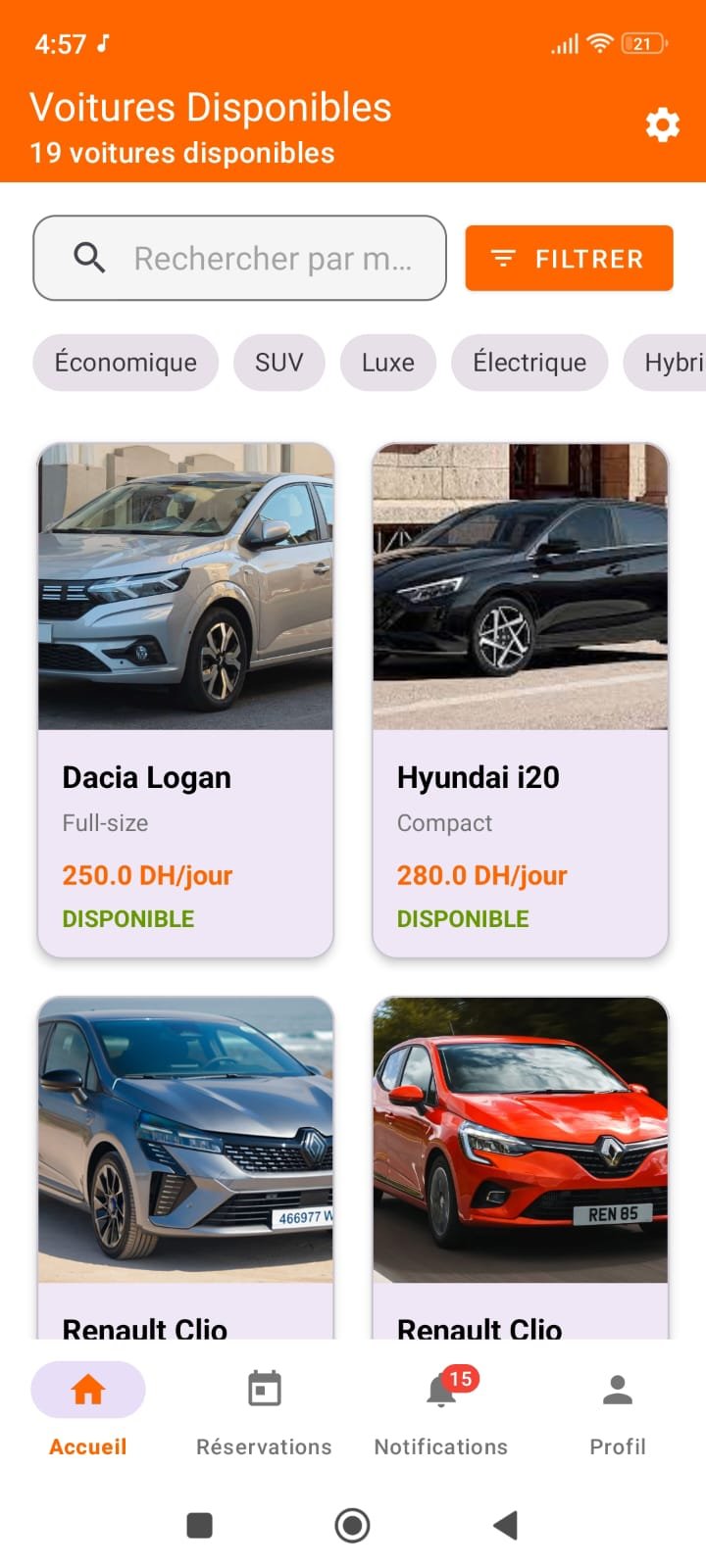 QL Clients - Vehicle Rental Booking App