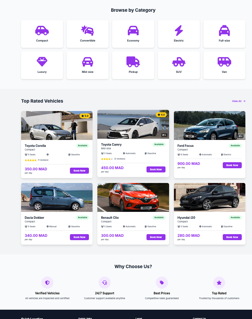 QuickLocation.pro - Vehicle Rental Platform