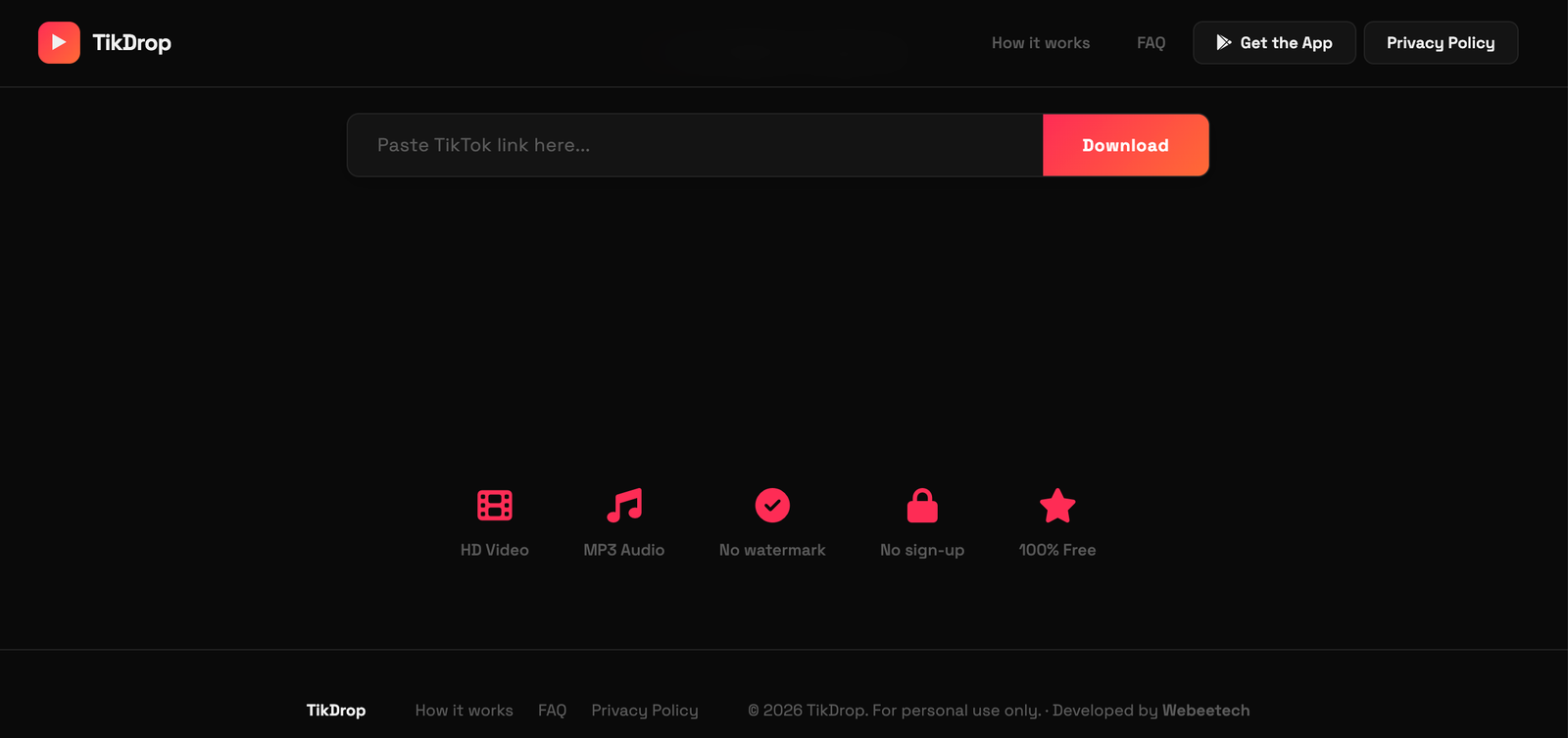 Tikdrop.pro - TikTok Video Downloader (MP4/MP3)